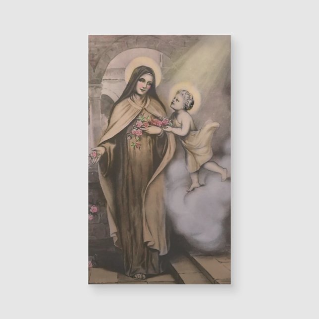Magnetische heilige Karte St. Therese (Satz von (Vorderseite)