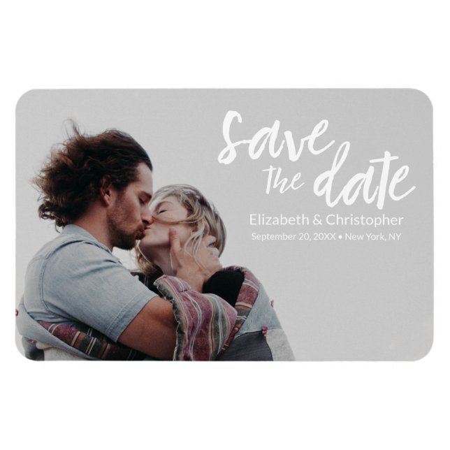 "Magnetische Momente" Chic Save the Date Personali Magnet (Horizontal)