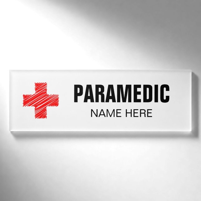 Magnetische Namensschilder für paramedizinische od Namenschild (Vorderseite)