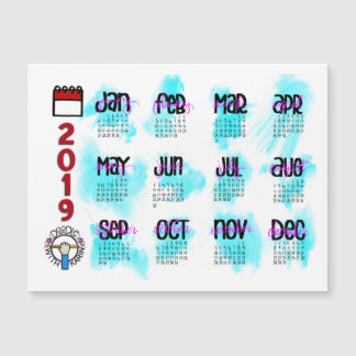 Magnetischer Kalender 2019 Magnetkarte