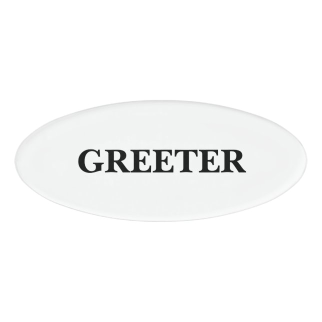 Magnetisches Abzeichen - Empfangsmitarbeiter Namenschild (Vorderseite)