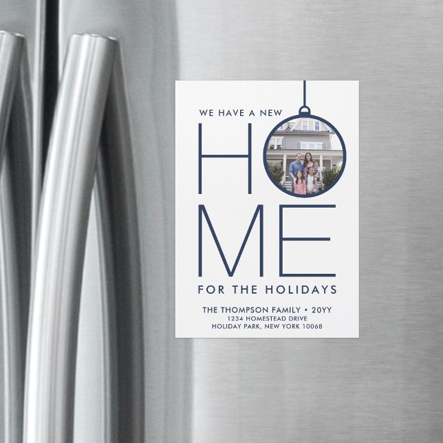 Magnetisches Foto Moderne Minimal Holiday Moving C Magnetkarte (Von Creator hochgeladen)