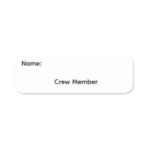 Magnetisches Namensschild für Crew-Mitglieder