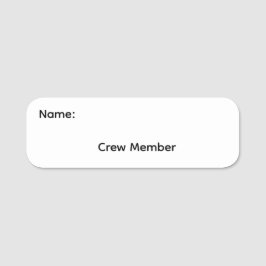 Magnetisches Namensschild für Crew-Mitglieder