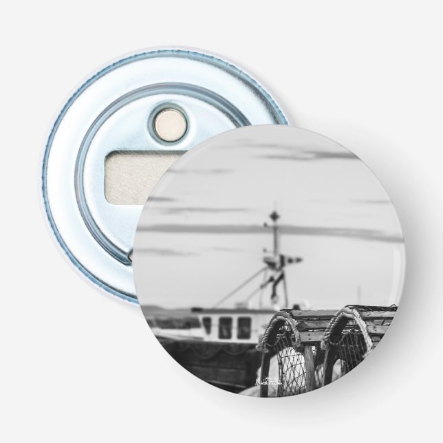 magnetisierter Flaschenöffner PhotoFischerboot (Vorderseite)