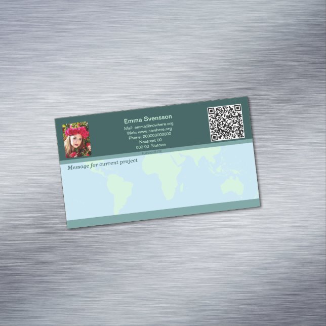 Magnetiska visitkort — Connect, World Magnetische Visitenkarte (Beispiel)