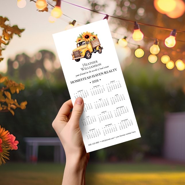 Magnetkalender 2025 - Sonnenblumenwagen Magnetkarte (Von Creator hochgeladen)