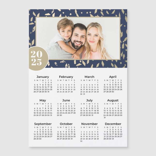 Magnetkalender für 2025 Magnetkalender für Navy &  Magnetkarte (Vorderseite)