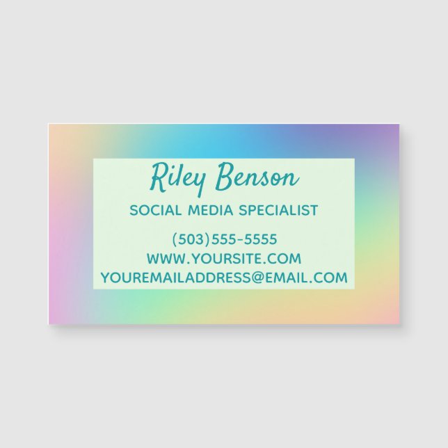 Magnetkarte für Pastel Gradient Design (Vorderseite)
