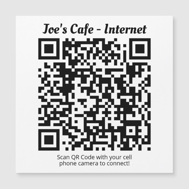 Magnetkarte/Kühlschrank-Magnet mit QR-Code Magnetkarte (Vorderseite)