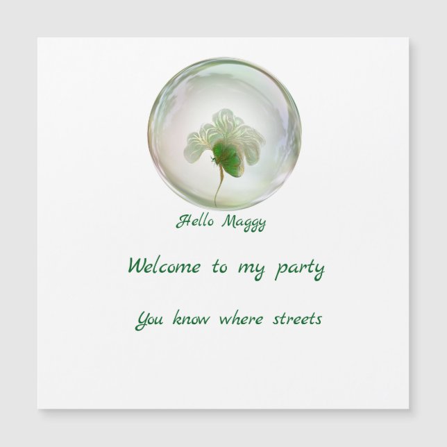 Magnetkarten für Flachkarten Magnetkarte (Vorderseite)