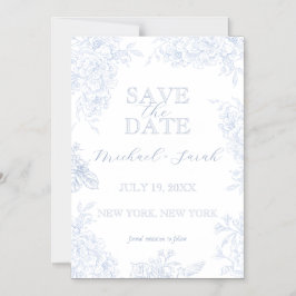 Magnetkarten Save the Date Elegantes Blumenspielze Magneteinladung