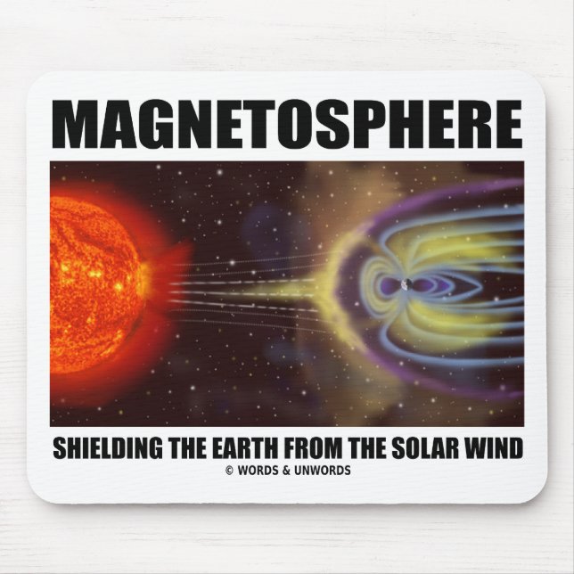Magnetosphäre, die Erde vom Sonnenwind abschirmt Mousepad (Vorne)
