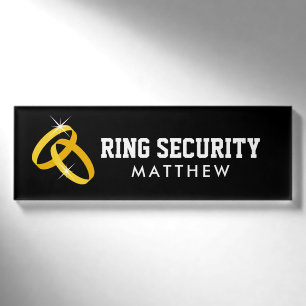 Magnetring-Sicherheitskennzeichen für Ringträger Namenschild