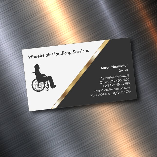 Magnets Cartes de visite Médicales en fauteuil rou (Créateur téléchargé)