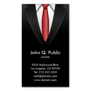 Magnets de Carte de visite Black Suit