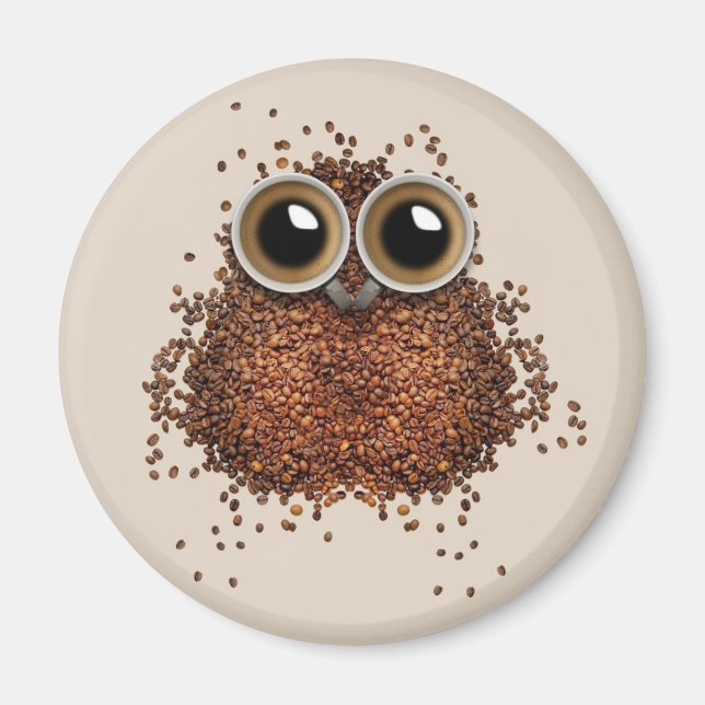 Magnets de la chouette de café (Devant)