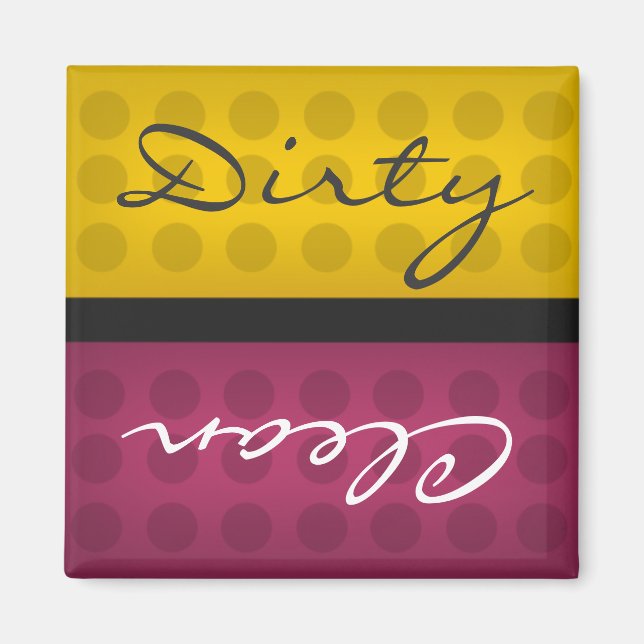 Magnets de lave-vaisselle Gold et Magenta Clean (Devant)