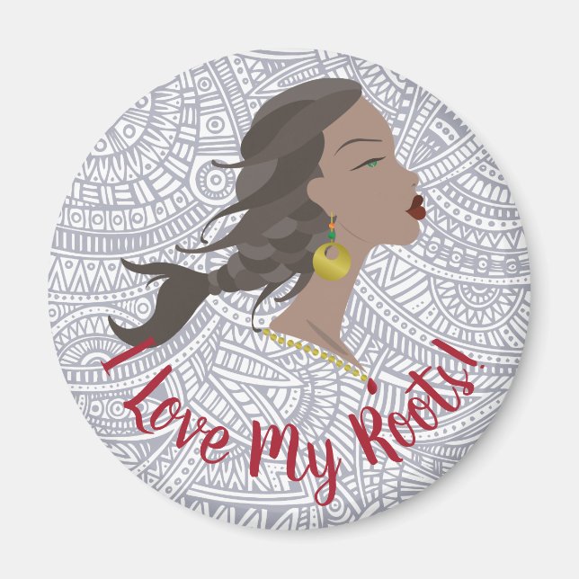 Magnets de réfrigérateur de texture afro-américain (Devant)