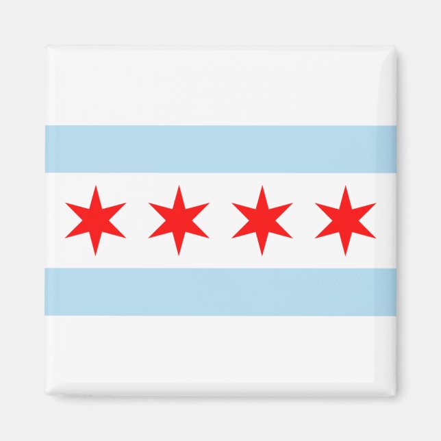 Magnets du drapeau de Chicago (Devant)
