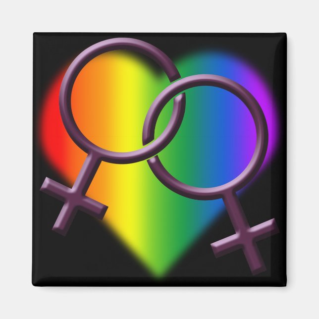 Magnets gay pride cadeaux d'amour lesbiennes du mê (Devant)