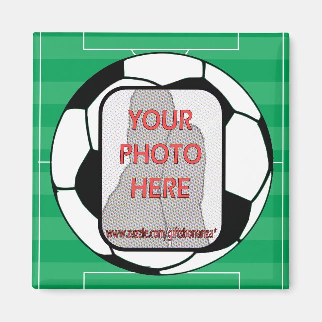Magnets photo-soccer personnalisés (Devant)