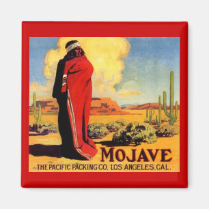 MAGNETVintager MOHAVE-INDISCHE WERBUNGS-KISTE LBL Magnet