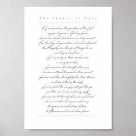 Magnificat Print - 12x18 weiß, Englisch Poster
