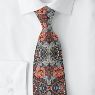 Magnificient William*Morris Gray Orange Thistle Krawatte