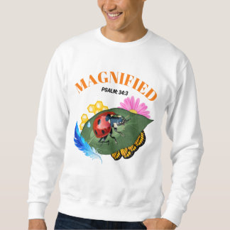 Magnified Psalm 34:3 Christliche Ladybug-Shirt-Bib Sweatshirt