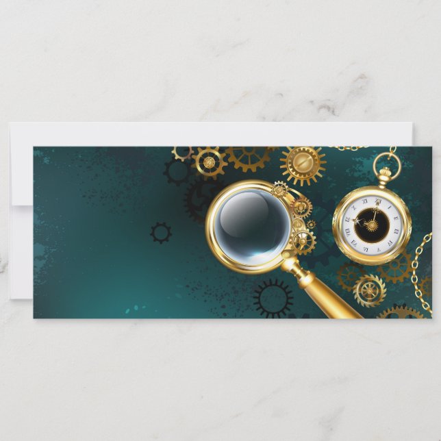 Magnifier in Steampunk Style Ankündigung (Vorderseite)