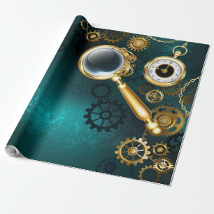 Magnifier in Steampunk Style Geschenkpapier