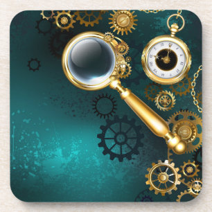 Magnifier in Steampunk Style Getränkeuntersetzer
