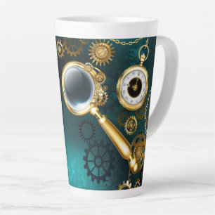 Magnifier in Steampunk Style Milchtasse