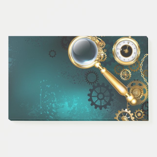 Magnifier in Steampunk Style Post-it Klebezettel (Vorderseite)