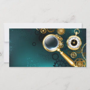 Magnifier in Steampunk Style Save The Date