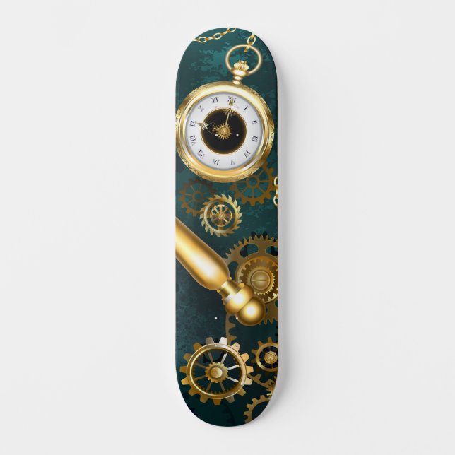 Magnifier in Steampunk Style Skateboard (Vorderseite)