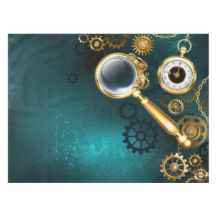 Magnifier in Steampunk Style Tischdecke
