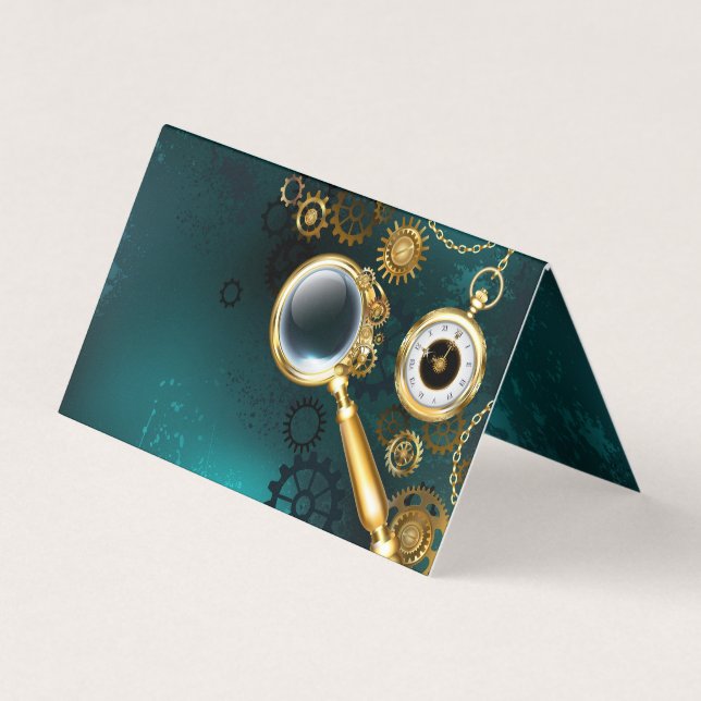 Magnifier in Steampunk Style Visitenkarten (Vorderseite)
