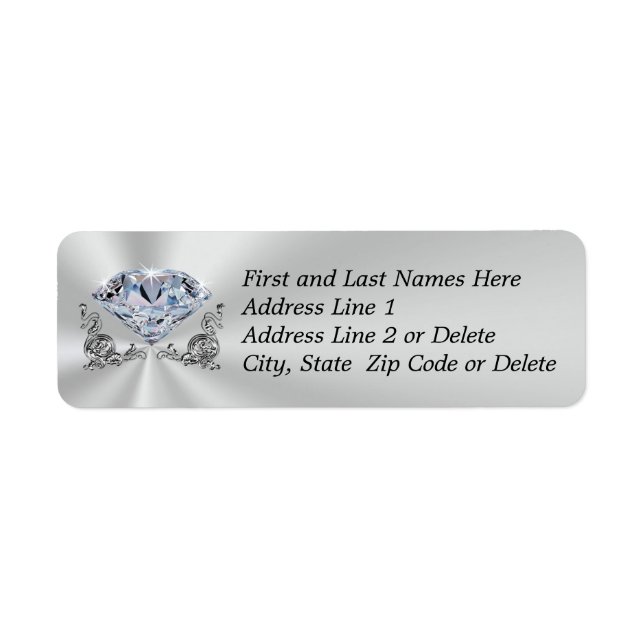 Magnifique Adresse Diamond Retourner Étiquettes VO (Devant)