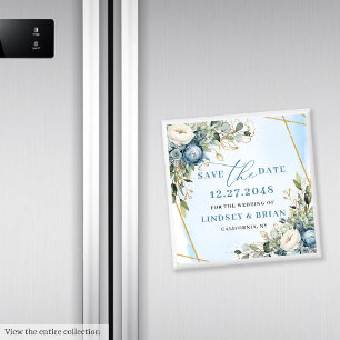 Magnifique aimant "Save the Date" à l'eucalyptus b