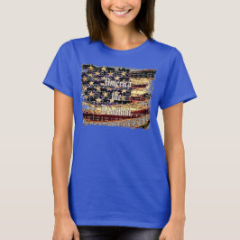 Magnifique Amérique, Bleu, T-Shirt Féminin Patriot