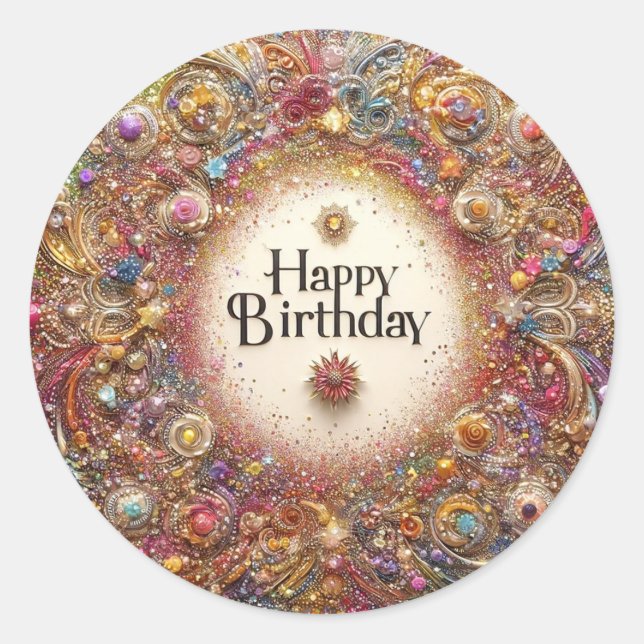 Magnifique autocollant d'anniversaire (Devant)