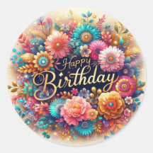 Magnifique autocollant d'anniversaire