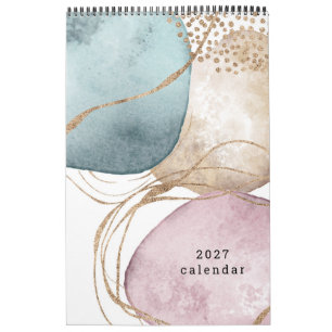 Magnifique calendrier 2027 à motif abstrait