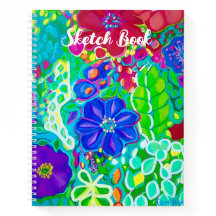 Magnifique carnet de croquis aux fleurs