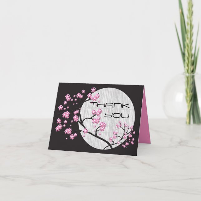 Magnifique Carte de remerciements de fleurs de cer (Devant)