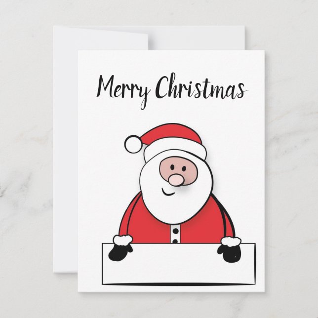 Magnifique Carte de vacances Père Noël (Devant)