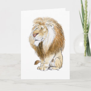 Magnifique carte de voeux Lion