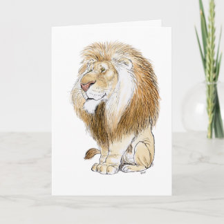 Magnifique carte de voeux Lion